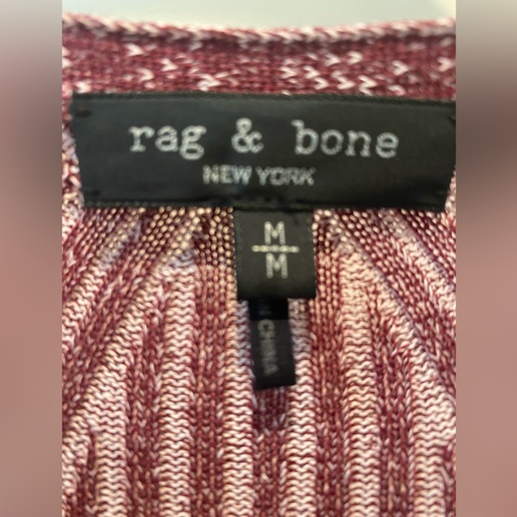 NWOT RAG & BONE Alexis Long Sleeve Rib Knit V-Neck Sweater Mini Dress - Picture 11 of 13